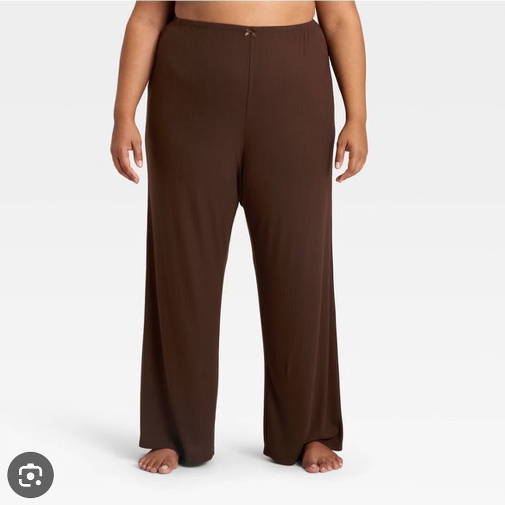 Auden (target) Brown Ribbed Pajama Pants